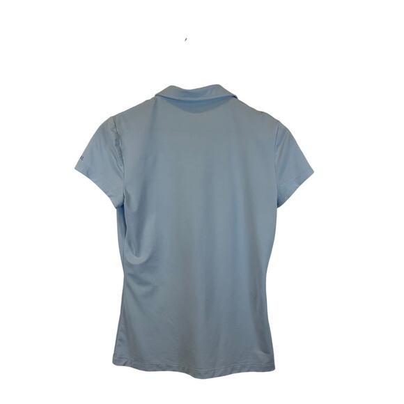 J. McLaughlin Womens Preppy Court Cap Sleeve Pique Polo Light Blue Shirt Size S - Picture 4 of 6